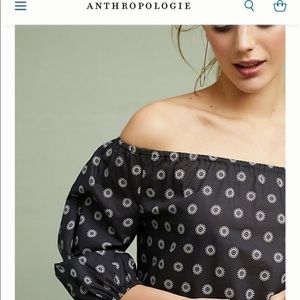 3/$12 ANTHROPOLOGIE Off the Shoulder Top Long Sleeve